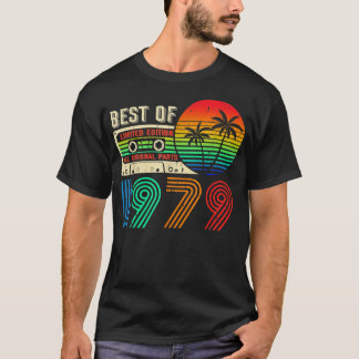 Camiseta Best Of 1979 43rd Birthday Vintage Cassette Limite