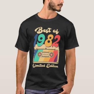 Camiseta Best Of 1982 S Retro Vintage Desde 1982 Aniversári
