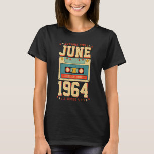 Camiseta Best Of June 1964 58 Year Old Cassette Tape 58th