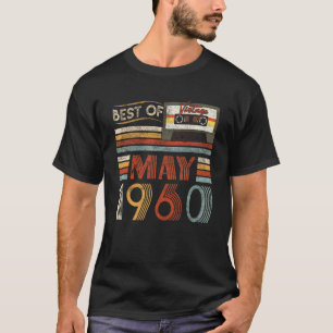 Camiseta Best Of Maio 1960 Birthday Vintage 62 Anos De Idad