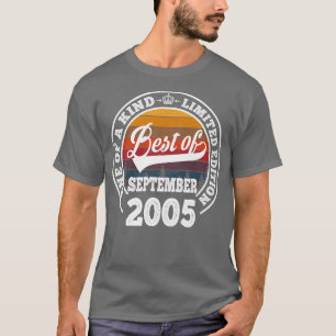 Camiseta Best Of Setembro 2005 17th Birthday Gift For 17 Y