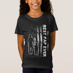 Camiseta Best Pap Ever USA Flag Dia de os pais Grandpa Gift