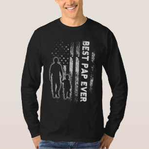 Camiseta Best Pap Ever USA Flag Dia de os pais Grandpa Gift