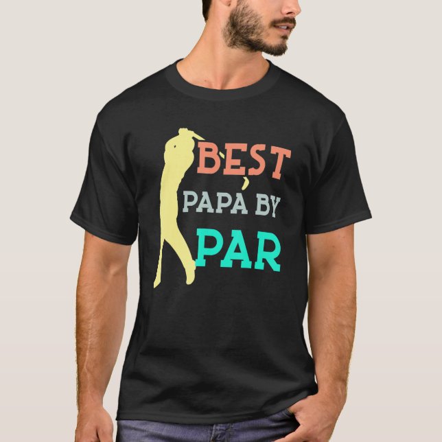 Camiseta Best Papa By Par Father's Day Golf  Grandpa Cute (Frente)