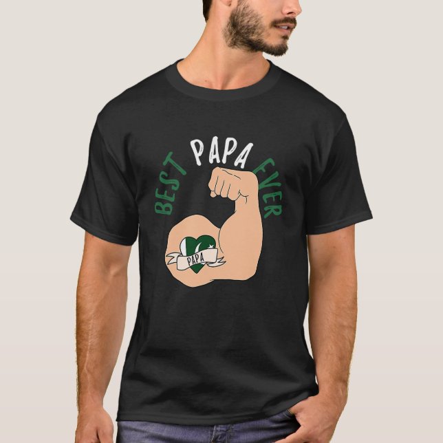 Camiseta Best Papa Ever Pakistani Dad Fathers Day (Frente)