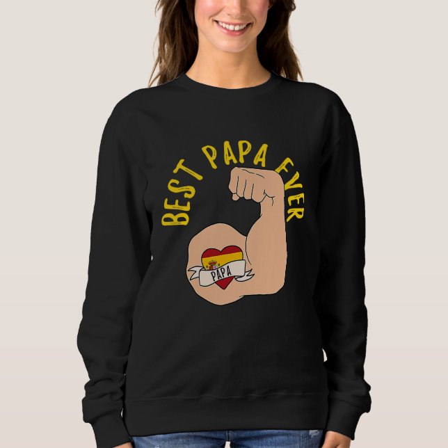Camiseta Best Papa Ever Spanish Dad Fathers Day (Frente)