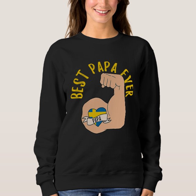 Camiseta Best Papa Ever Swedish Dad Fathers Day (Frente)