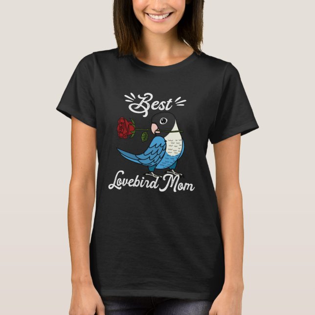 Camiseta Best Parrot Mom I Blue masked Lovebird (Frente)