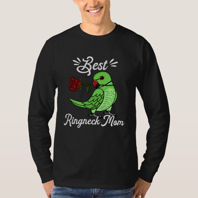 Camiseta Best Parrot Mom I Green Indian Ringneck (Frente)