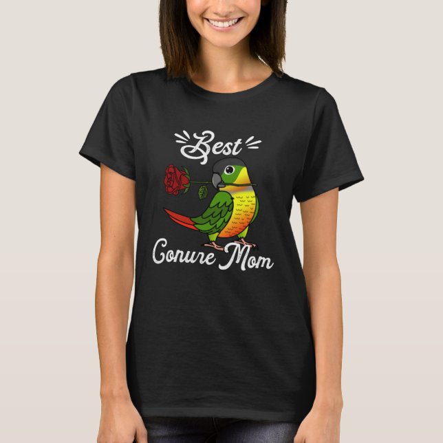 Camiseta Best Parrot Mom I Yellow sided Green Cheek Conure (Frente)