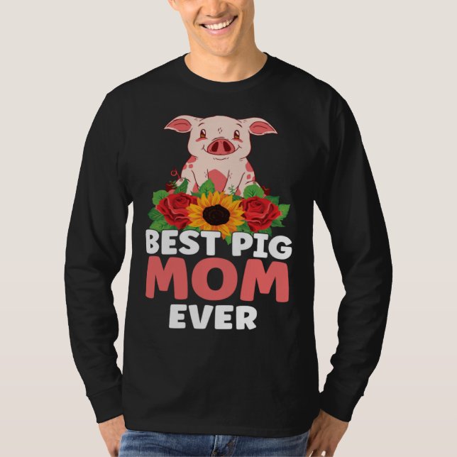 Camiseta Best Pig Mom Ever Farm Kids Piglet (Frente)