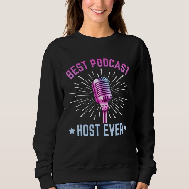 Camiseta Best Podcast Host Ever  Podcaster Podcasting Inter (Frente)