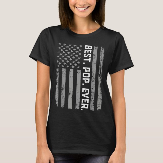 Camiseta Best Pop Ever Vintage American Flag (Frente)