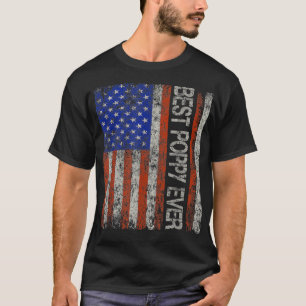 Camiseta Best Poppy Ever Retro Vintage For Papa Grandpa Fat