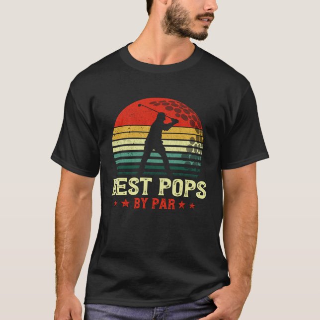 Camiseta Best Pops By Par Daddy Father s Day Golf  Golfer (Frente)