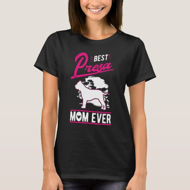 Camiseta Best Presa Canario Mom Ever (Frente)