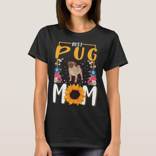 Camiseta Best Pug Mom Ever (Frente)