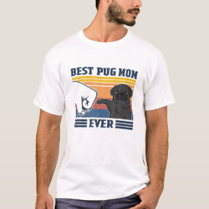 Camiseta Best Pug Mom Ever Vintage Mother Day Christmas