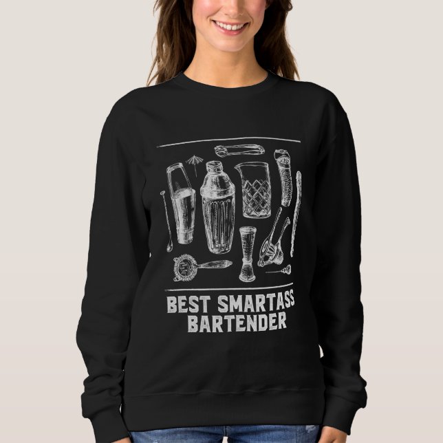 Camiseta Best Smartass Bartender Ever Bartending Humor (Frente)