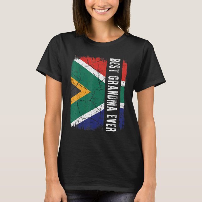 Camiseta Best South African Grandma Ever Africa Flag Mother (Frente)