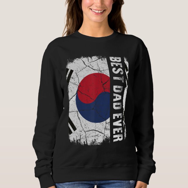 Camiseta Best South Korean Dad Ever South Korea Flag Father (Frente)