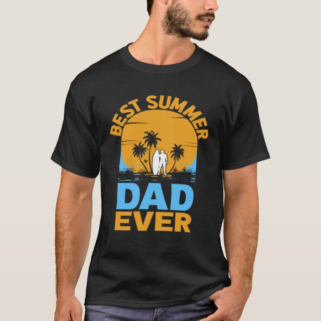 Camiseta Best Summer Dad Ever I Palm I Summer (Frente)