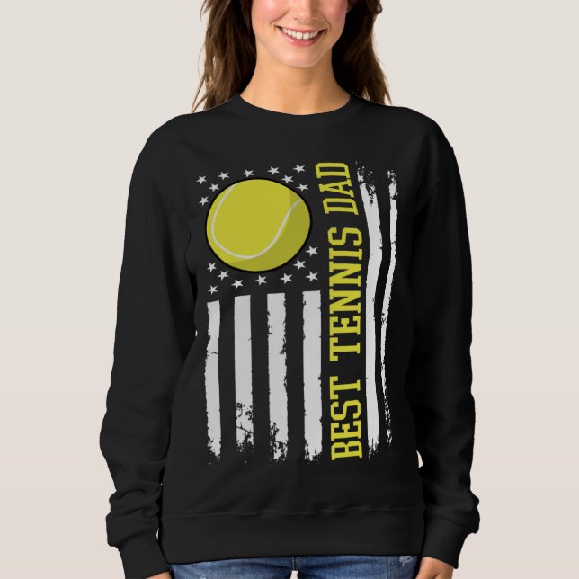Camiseta Best Tennis Dad Tennis Daddy US Flag (Frente)