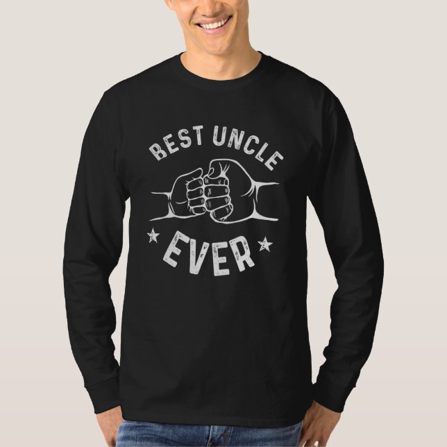Camiseta Best Uncle Ever Fist Bump  Uncle Fathers Day Tees  (Frente)