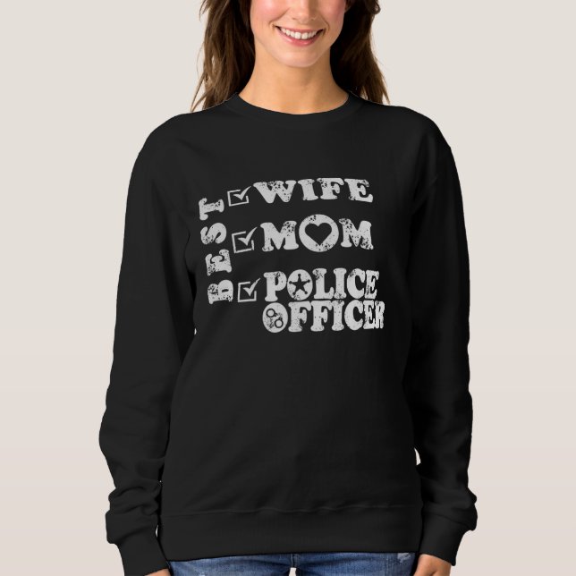 Camiseta Best Wife Mom Police officer Law enforcement (Frente)