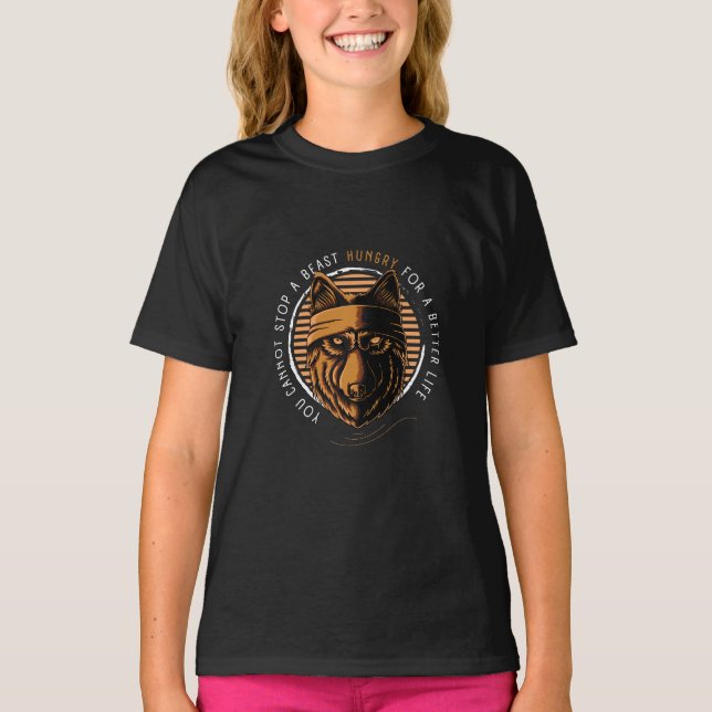 Camiseta Besta Wolf com Citação da Vida (Frente)