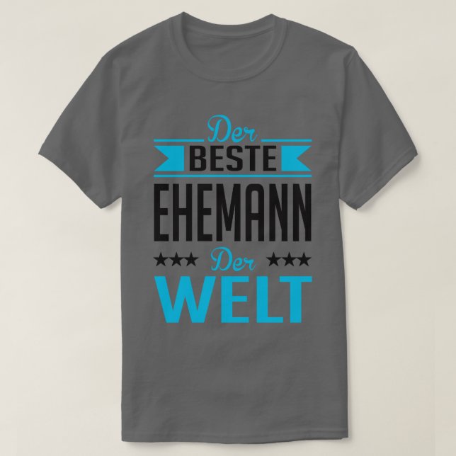 Camiseta Beste ehemann der welt black (Frente do Design)