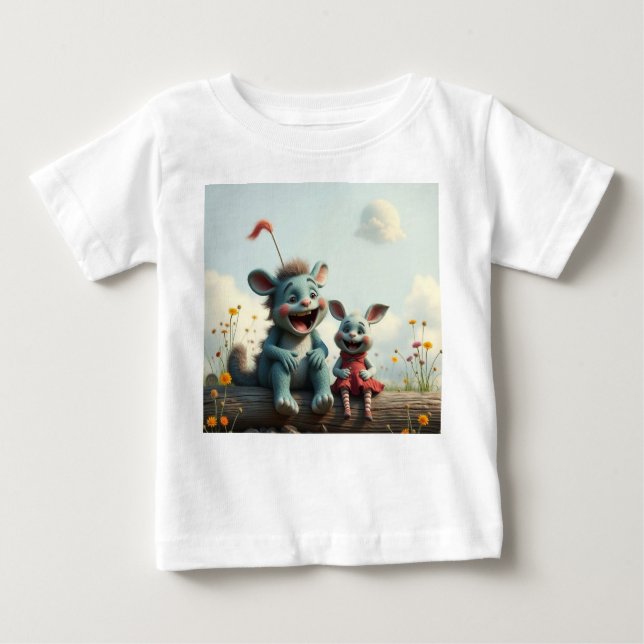 Camiseta "Beste Freunde fürs Leben  " Fantasiewesen  (Frente)