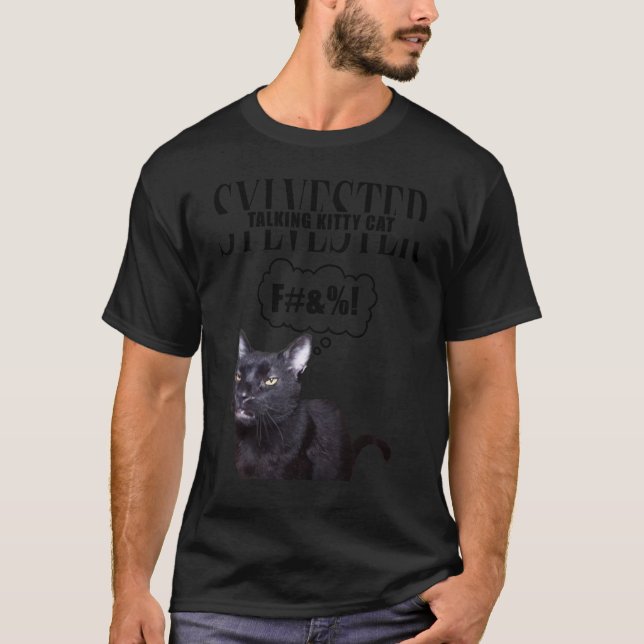 Camiseta Besteever Sylvester - Falando com Kitty Cat F#_! C (Frente)