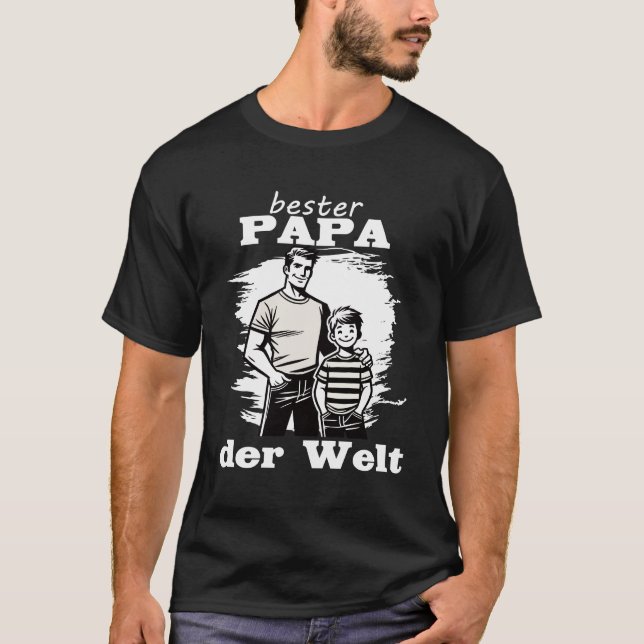 Camiseta Bester Papa der Welt - Vater Sohn Design (Frente)