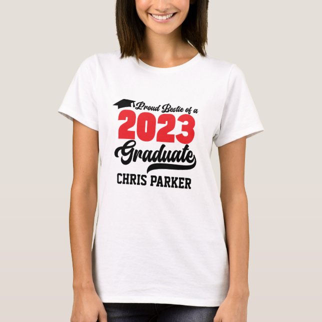 Camiseta Bestie Orgulhoso de um Script Vermelho Negrito com (Frente)