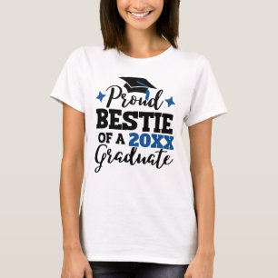 Camiseta Bestie Orgulhoso de uma tassel azul-formando 2022