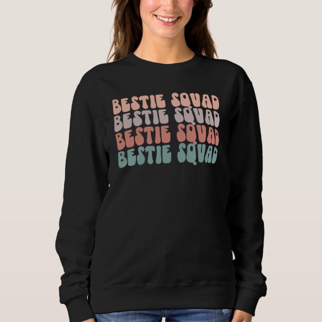 Camiseta Bestie Squad Best Friend Girl's Trip Bachelorette  (Frente)