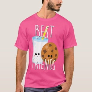 Camiseta BestieCute Comida BFF Cookies e Leite K de Melhor 
