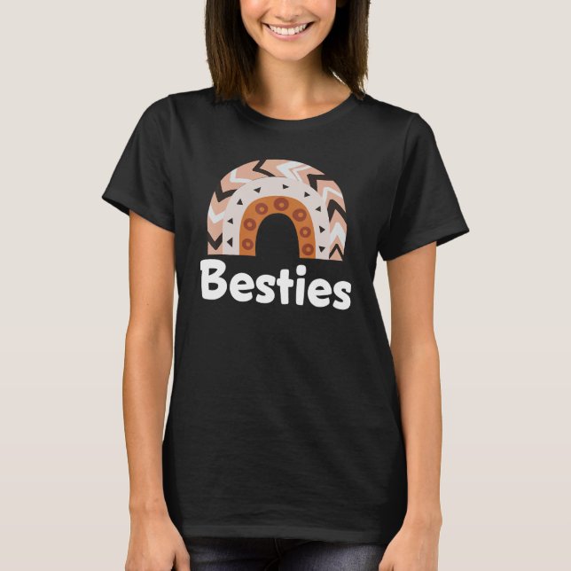 Camiseta Besties BFF Coração Melhor Amigos Bestie (Frente)