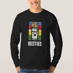 Camiseta Besties Cookie E Comida De Leite Lover Pun Bestdeb