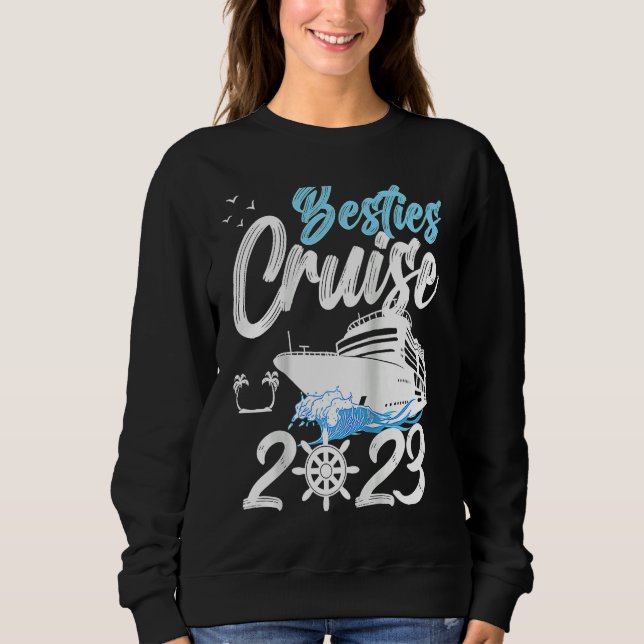 Camiseta Besties Cruise Trip 2023 Travel Besties Trip Cruis (Frente)