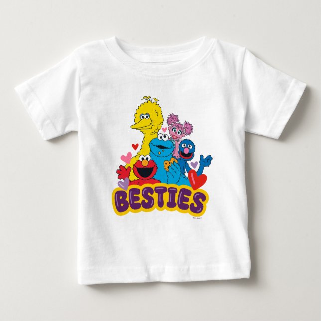 Camiseta Besties De Namorados Da Rua Sésamo (Frente)