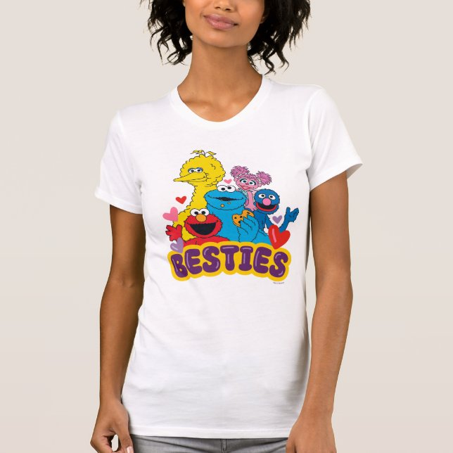 Camiseta Besties De Namorados Da Rua Sésamo (Frente)