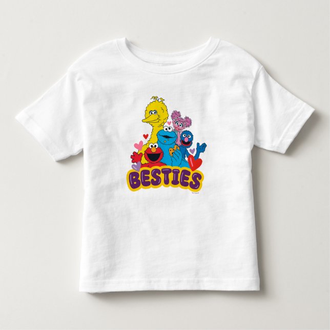 Camiseta Besties De Namorados Da Rua Sésamo (Frente)