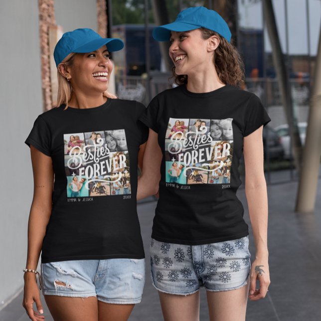 Camiseta Besties eternamente elegante 8 fotos manuscritas m (Criador carregado)