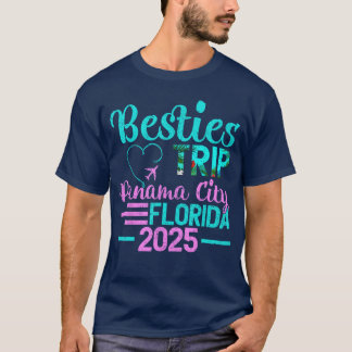 Camiseta Besties Trip 2025 Summer Vacation Flórida Panamá C
