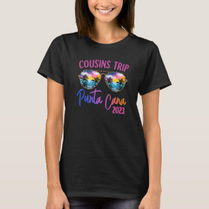 Camiseta Besties Trip Punta Cana 2023 Óculos Sunglass Summe