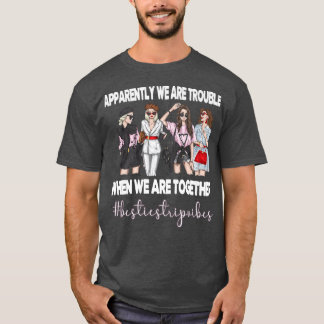 Camiseta Besties Trip Vibes Melhor Viagem de Férias Amigo G