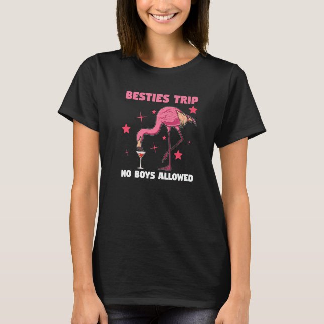 Camiseta Besties Viajando Sem Meninos Permitidos (Frente)