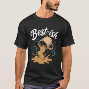 Camiseta BESTISH Poça de Café Derramado Splash Oops Humor